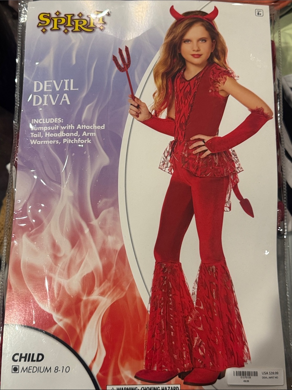 Spirit Devil Diva Kids Costume - Red